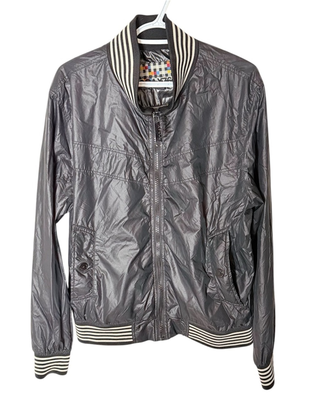 COAX 76 Men’s Vintage Black National Formula 1 Race Jacket Bomber Zipper Size XL
